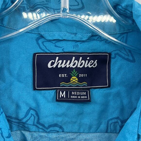 Chubbies Men's Dad Fit Short Sleeve Button Down - Hammerhead - M - NWOT - Picture 3 of 7